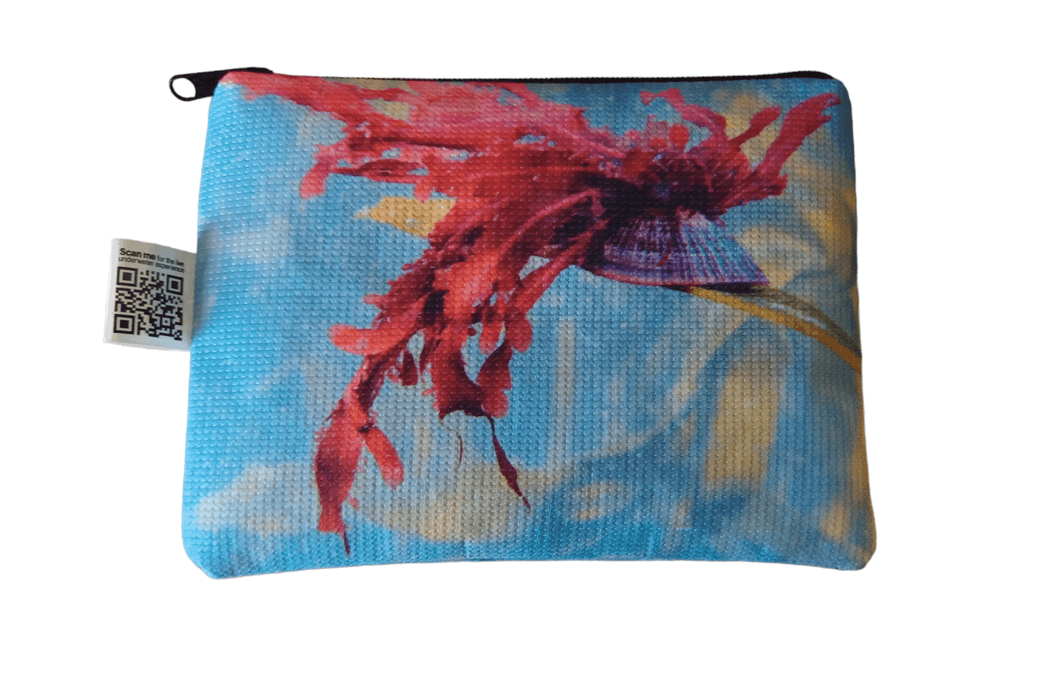 Small Zipper Bag [sublimation print on recycled fabric made from plastic bottles] – PRISCILLA QUEEN OF THE OCEAN 2