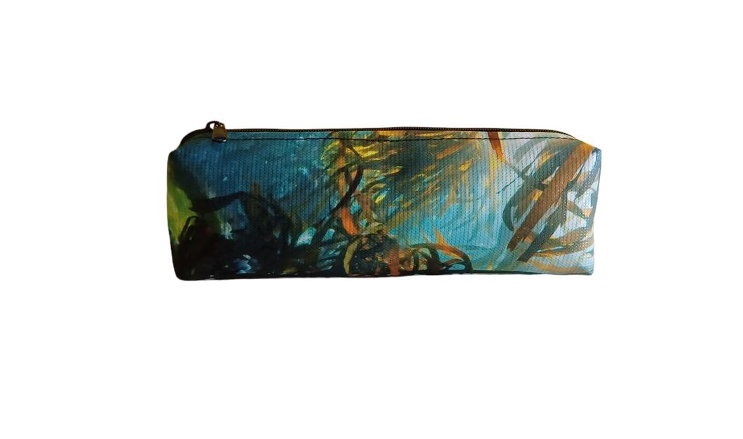 Pencil Zip Bag [sublimation print on recycled fabric made from plastic bottles] – MY KELP FOREST PRAYER ROOM