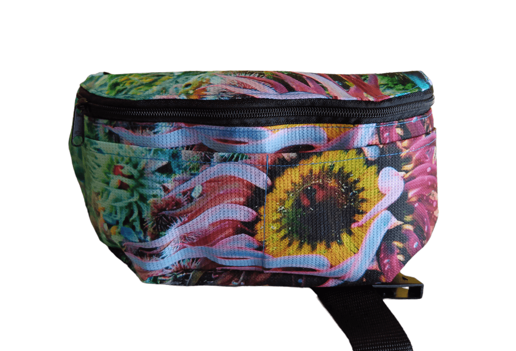 Moon Bag [sublimation print on recycled fabric made from plastic bottles] – PASSION FRUIT BLOOM