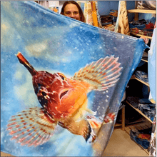 Load image into Gallery viewer, Flannel Fleece Blanket - Rockstar Rocky
