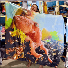 Load image into Gallery viewer, Flannel Fleece Blanket - Dopey Octopus

