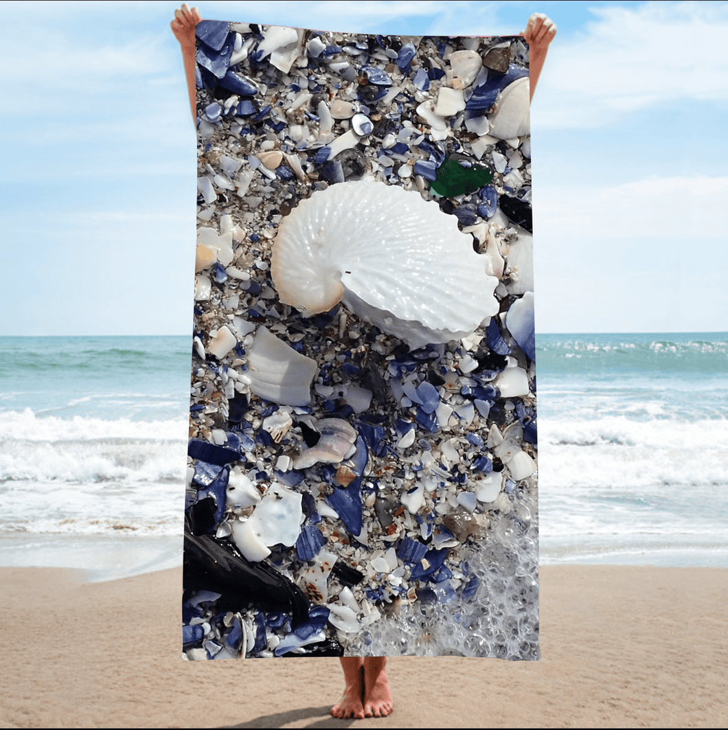 BEACH Towel [highly absorbent micro fibre fabric] - Treasured Nautilus