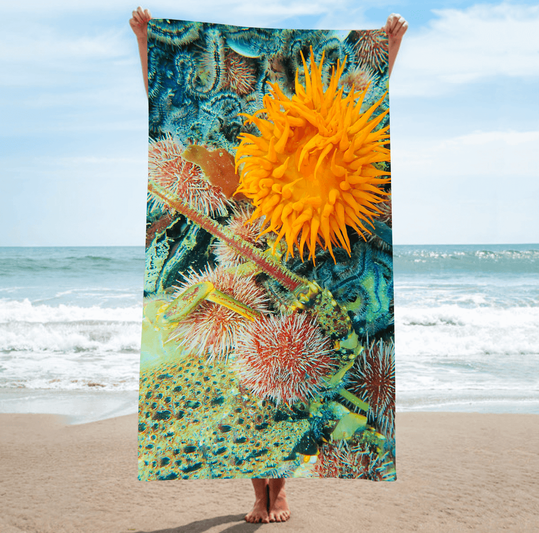 BEACH Towel [highly absorbent micro fibre fabric] - JUBILANT ORANGE