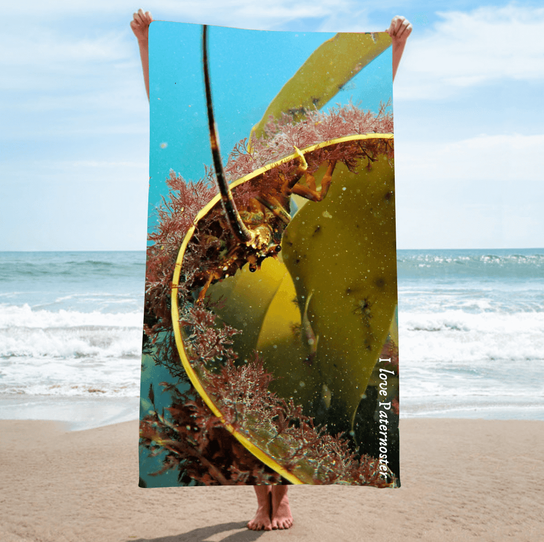 BEACH Towel [highly absorbent micro fibre fabric] - I love Paternoster KREEF